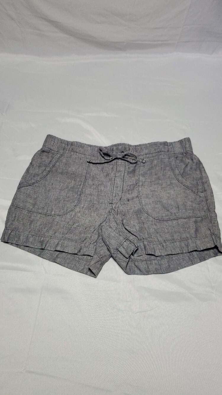 Athleta Cabo Linen Shorts Grey Size 14